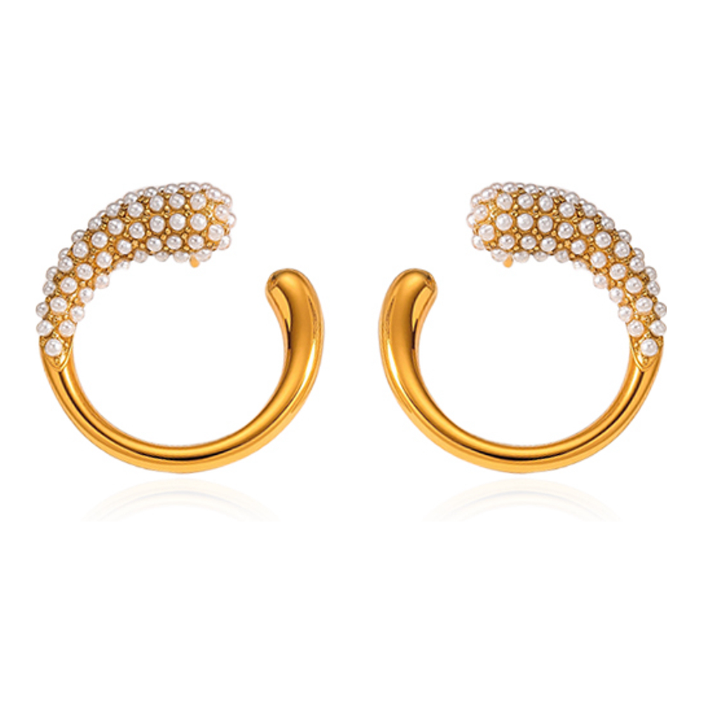 Boucles d'oreilles 'Ariel Studded Crescent Moon' pour Femmes