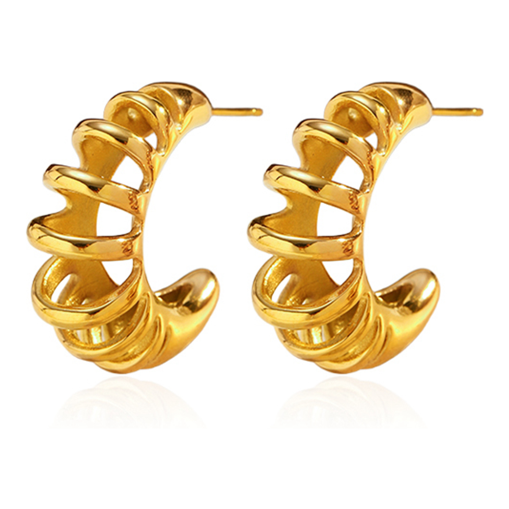 Boucles d'oreilles 'Tidal Ribbed Stud' pour Femmes