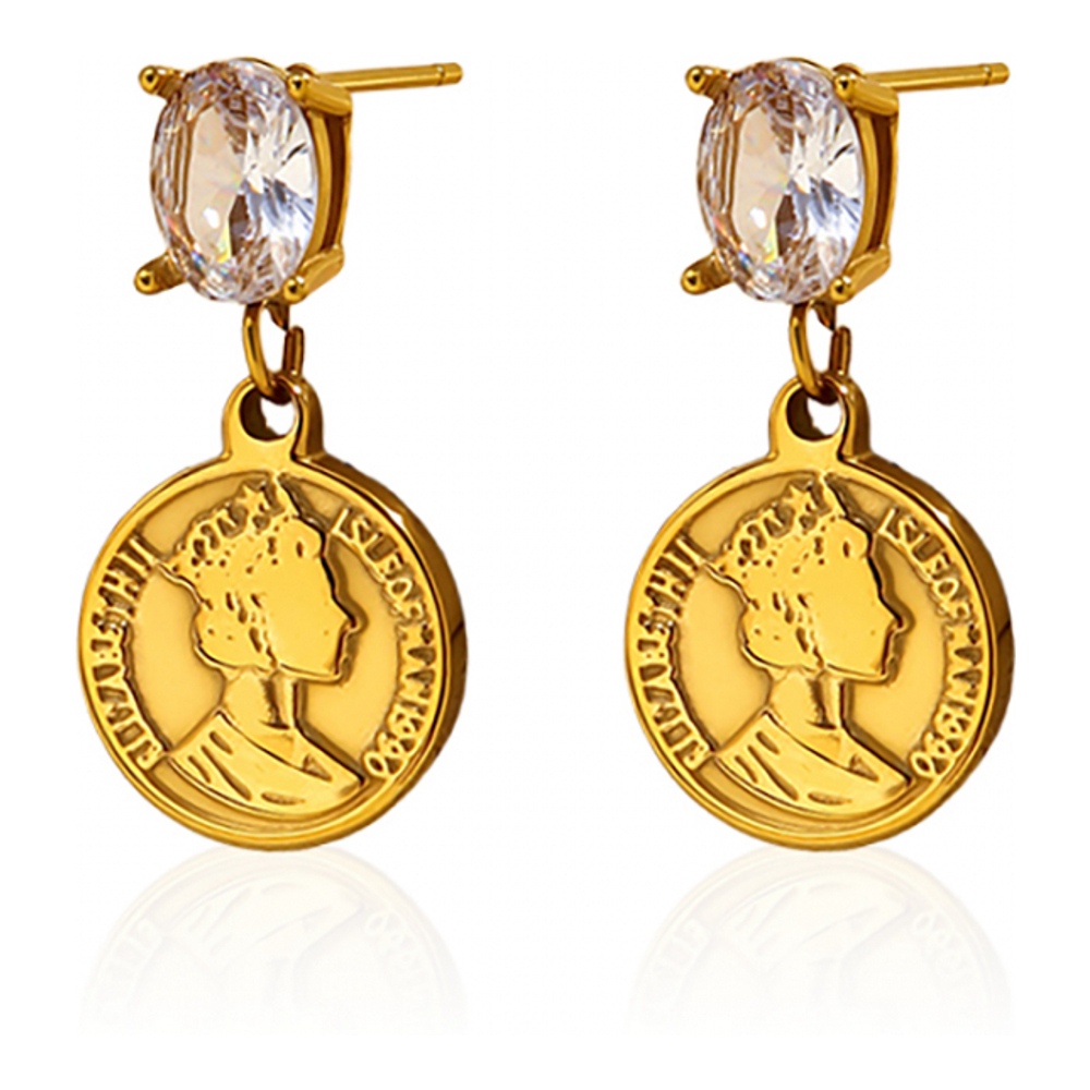 Boucles d'oreilles 'Coin Drop Gold Layered' pour Femmes