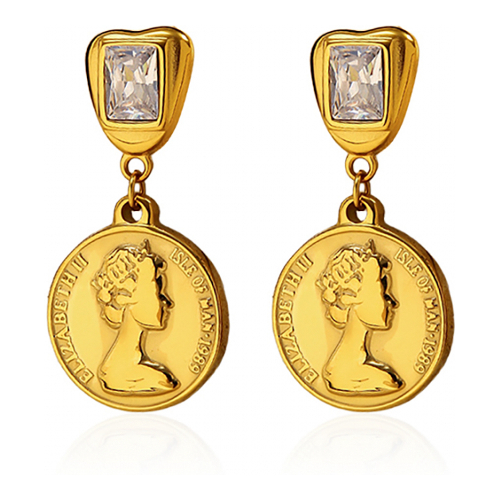 Boucles d'oreilles 'Retro Relief Portraits Coin' pour Femmes