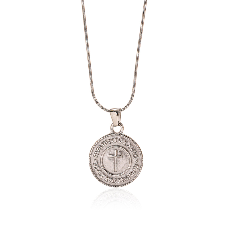 Women's 'Inspirational Cross Medalion' Necklace
