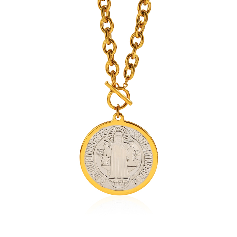 Women's 'Saint Benedict Coin' Necklace