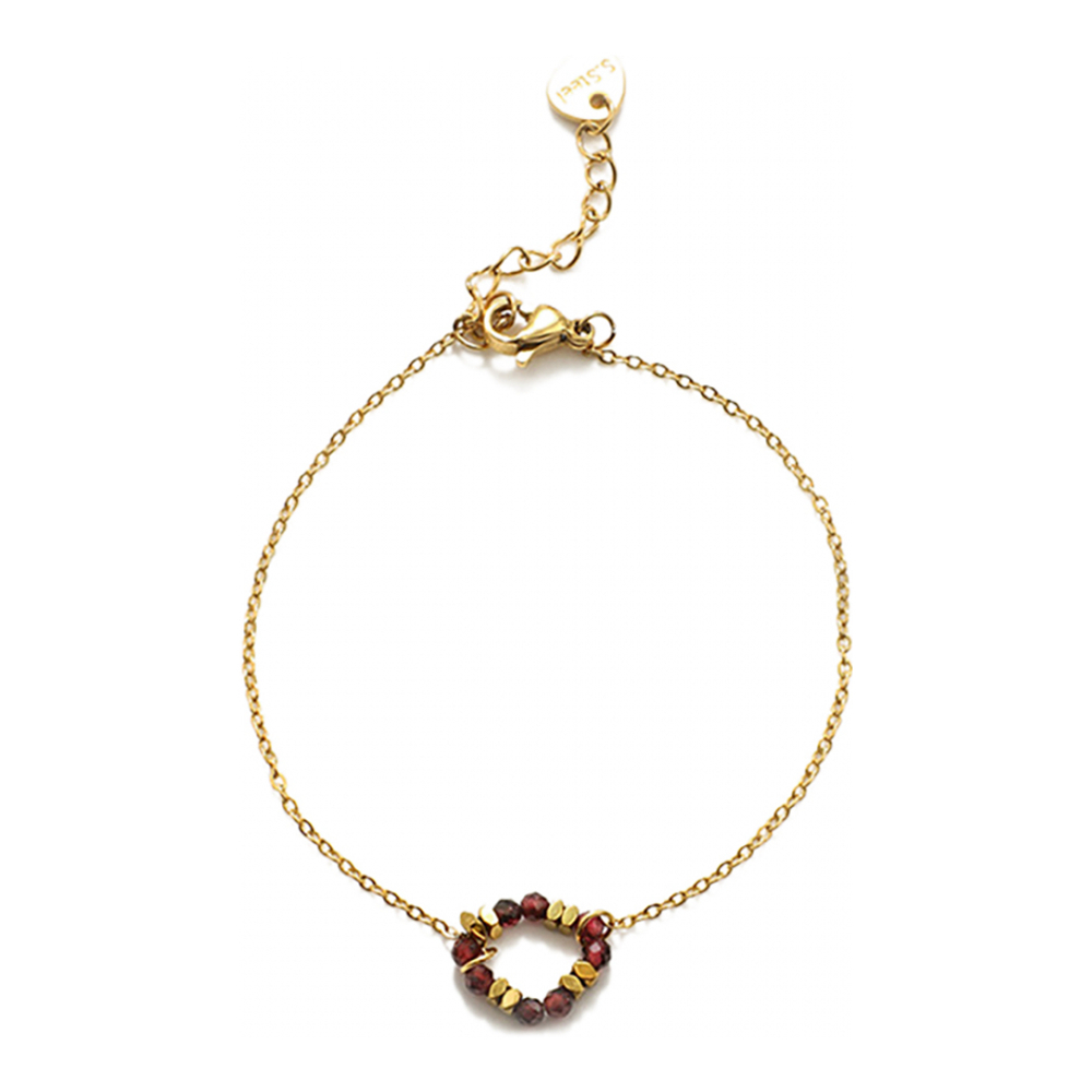Women's 'Rosecliff Circle Garnet' Bracelet
