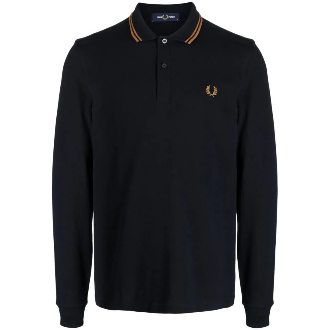 Polo manches longues 'Logo-Embroidered' pour Hommes