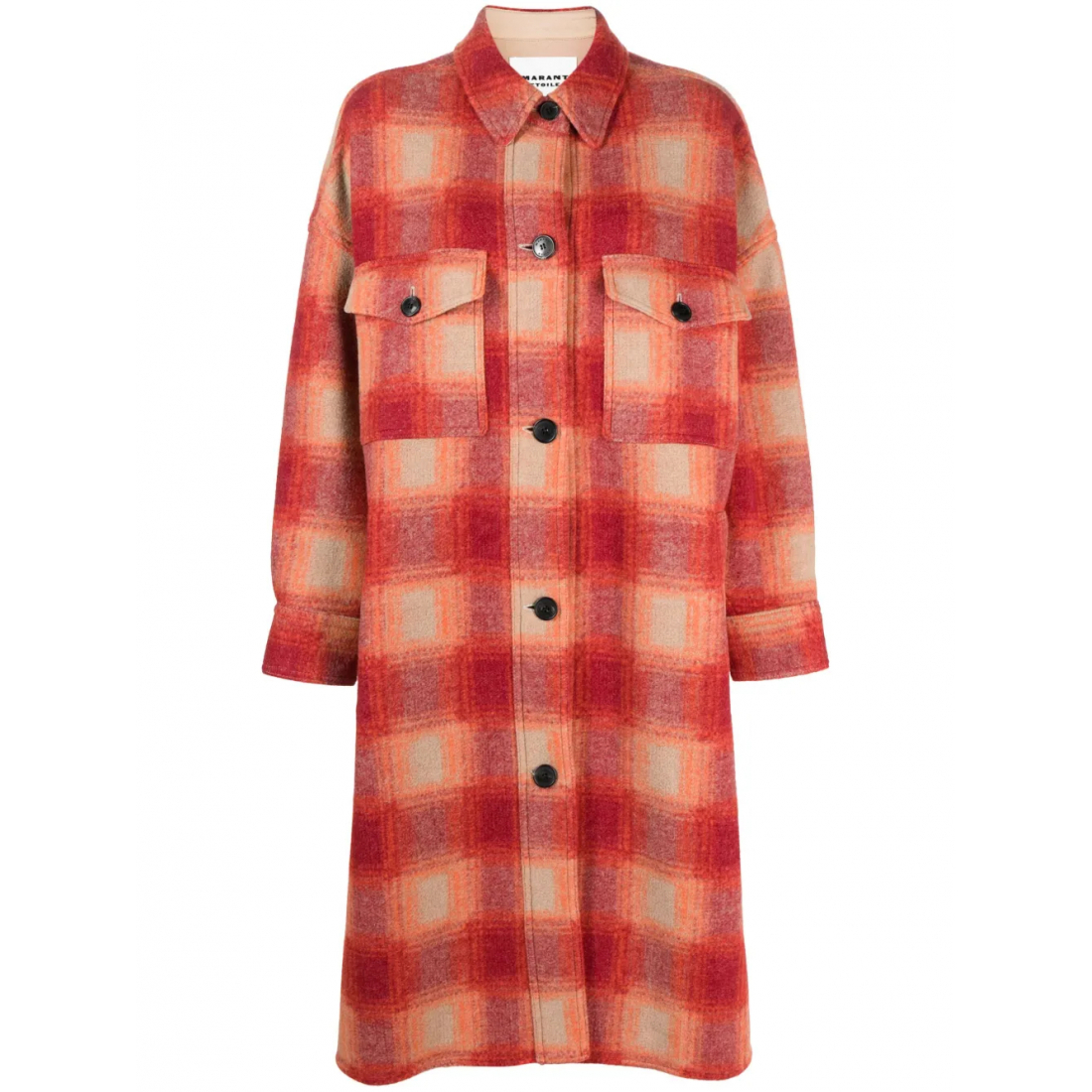 Manteau 'Plaid-Check Flannel Midi' pour Femmes