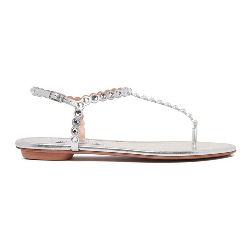 Sandales plates 'Logo Patch Embellished' pour Femmes