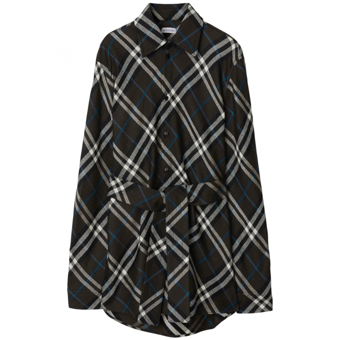 Chemise 'Check-Pattern Belted' pour Femmes