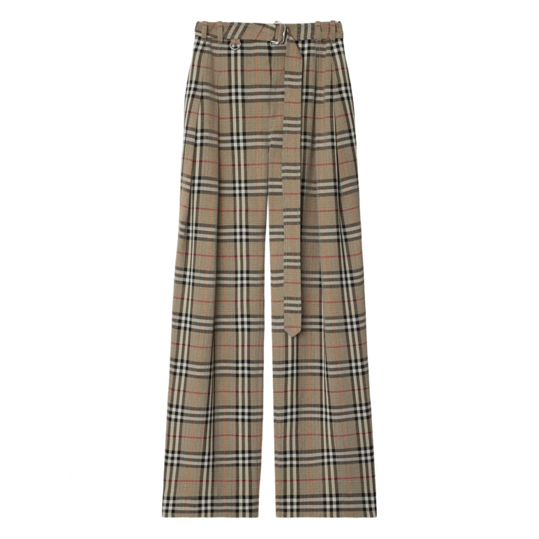 Pantalon 'Checked Belted' pour Femmes