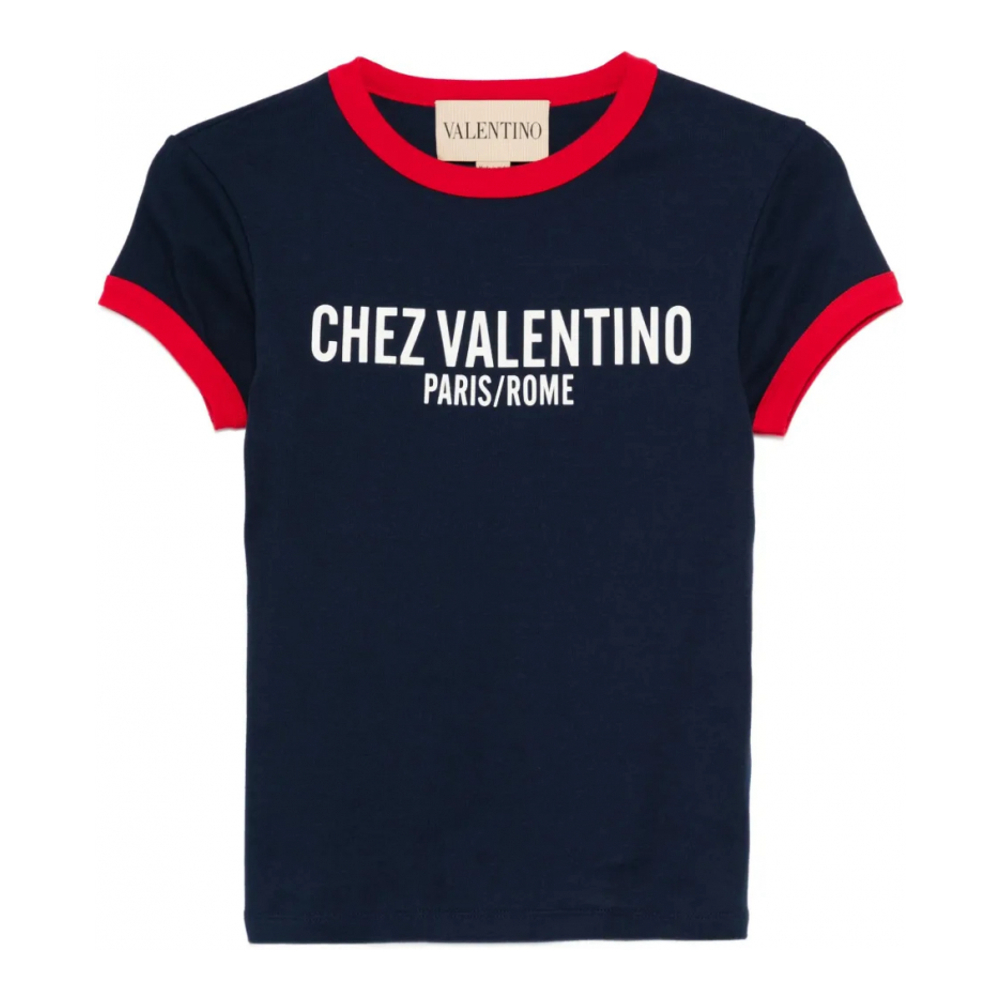 T-shirt 'Chez Paris Rome-Print' pour Femmes