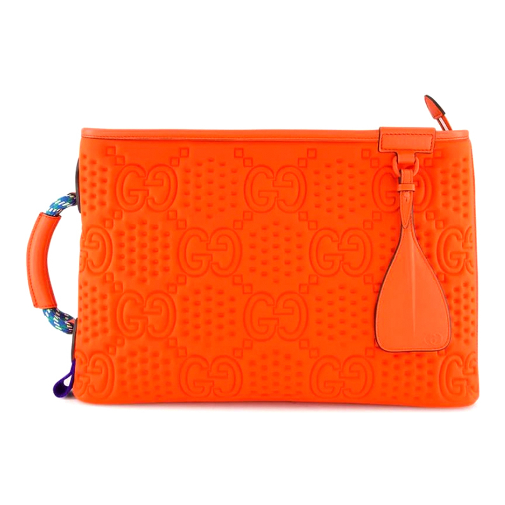 Men's 'GG Scuba Logo-Debossed' Clutch Bag