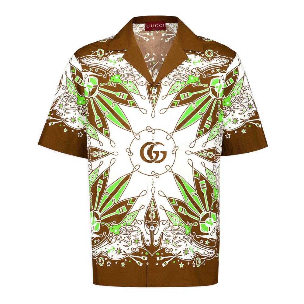 Chemise à manches courtes 'Double G Bandana Print' pour Hommes