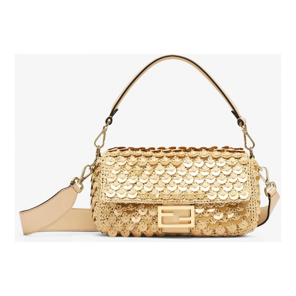 Sac Baguette 'Macramé With Gold Sequins' pour Femmes