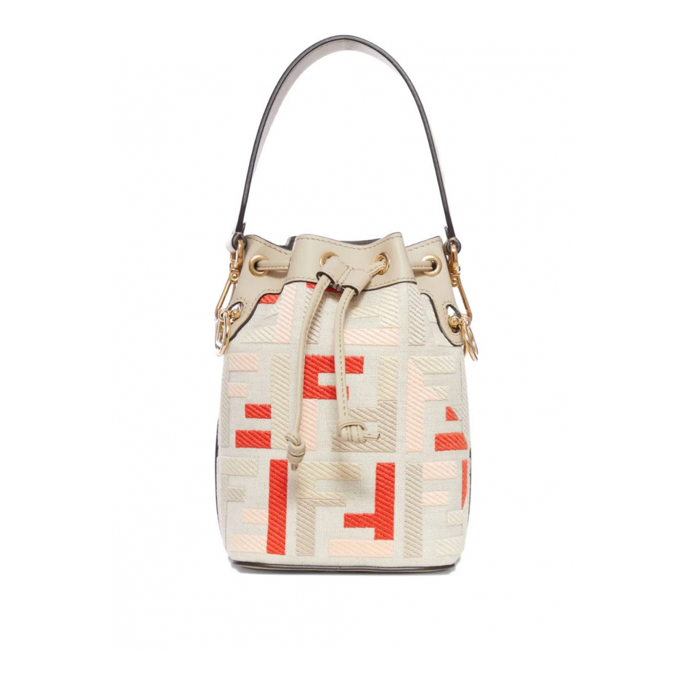 Women's 'Mini Mon Tresor FF-Jacquard' Bucket Bag