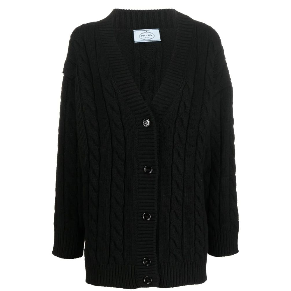 Cardigan 'V-Neck Cable-Knit' pour Femmes