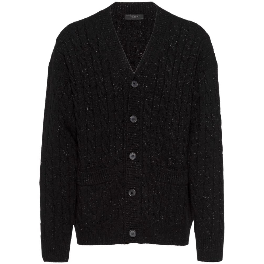 Men's 'Metallic-Threading' Cardigan