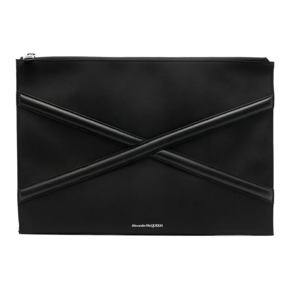 Men's 'Harness Logo-Print' Clutch Bag