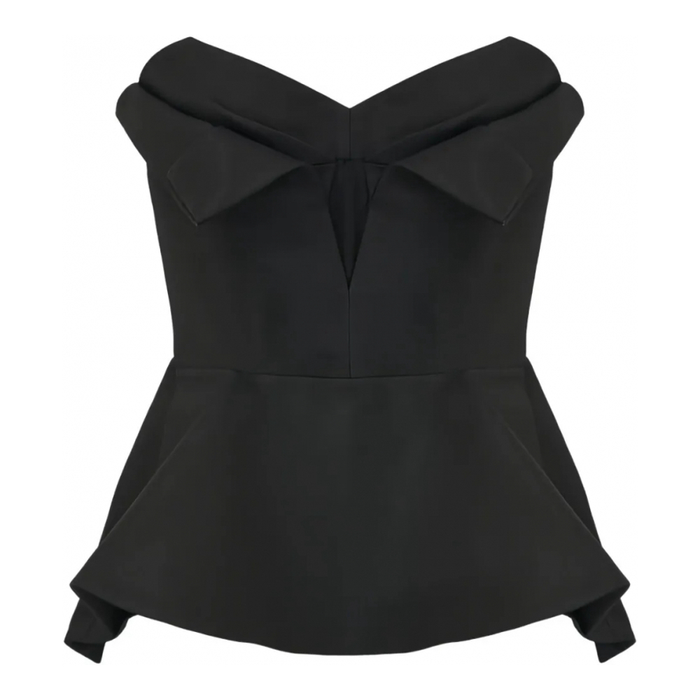Haut sans manches 'Bow-Detailed Peplum' pour Femmes