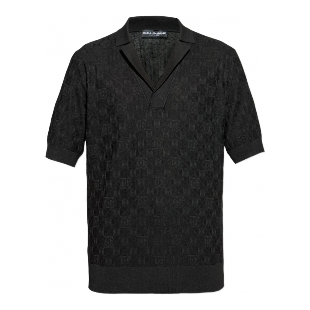 Polo 'DG-Patterned' pour Hommes