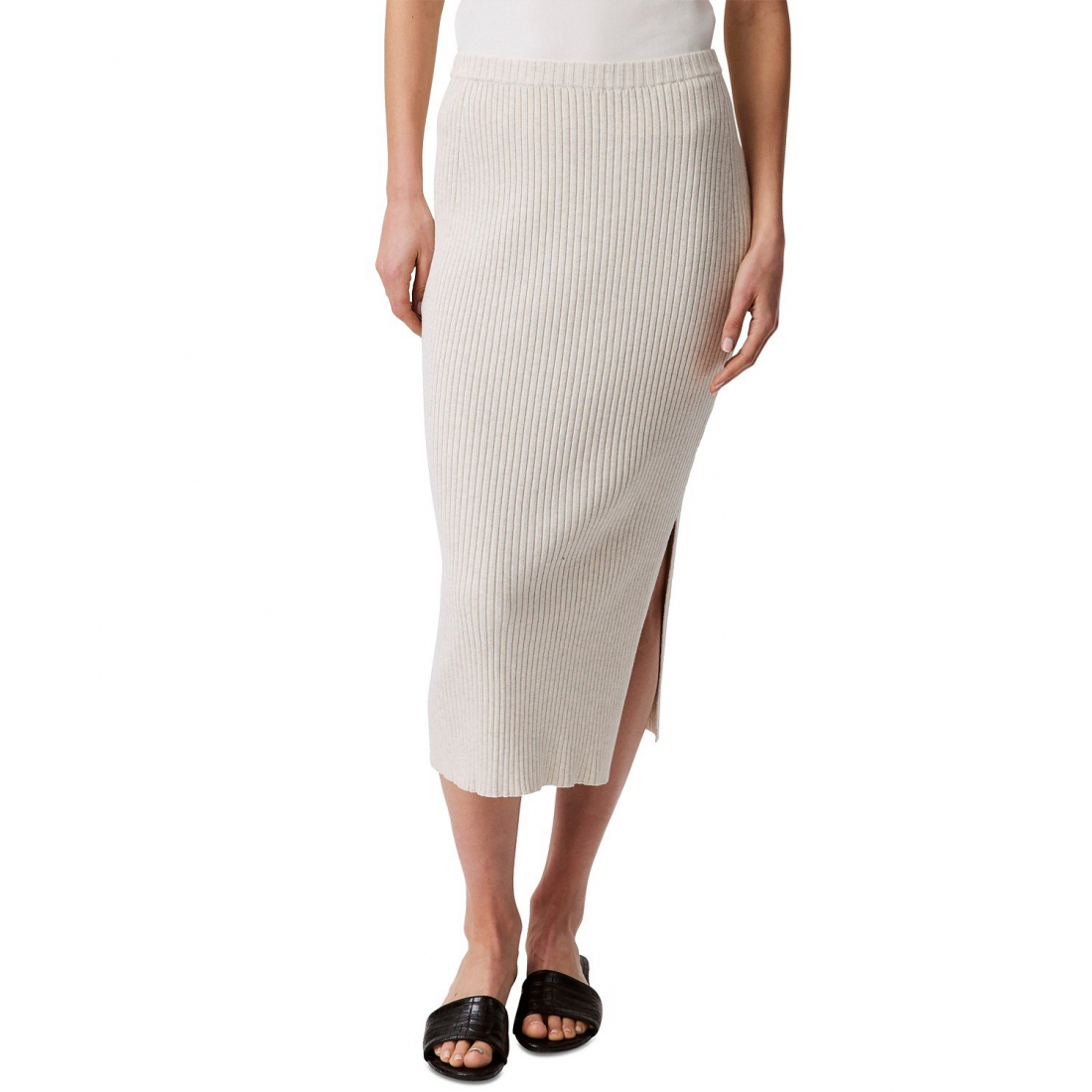 Femmes's 'Rib-Knit' Jupe Midi
