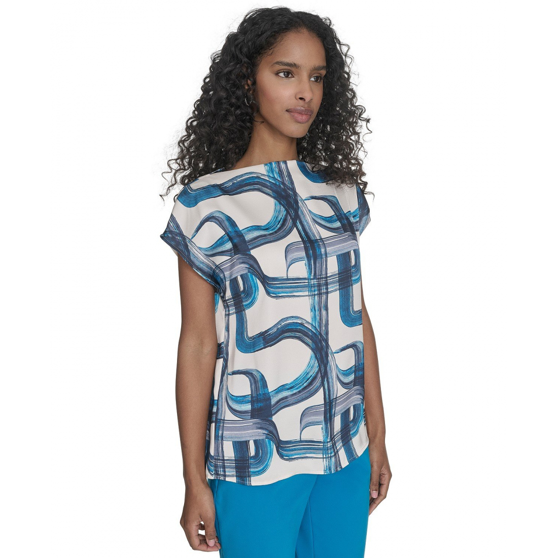 Femmes's 'Printed Mock-Neck' Top