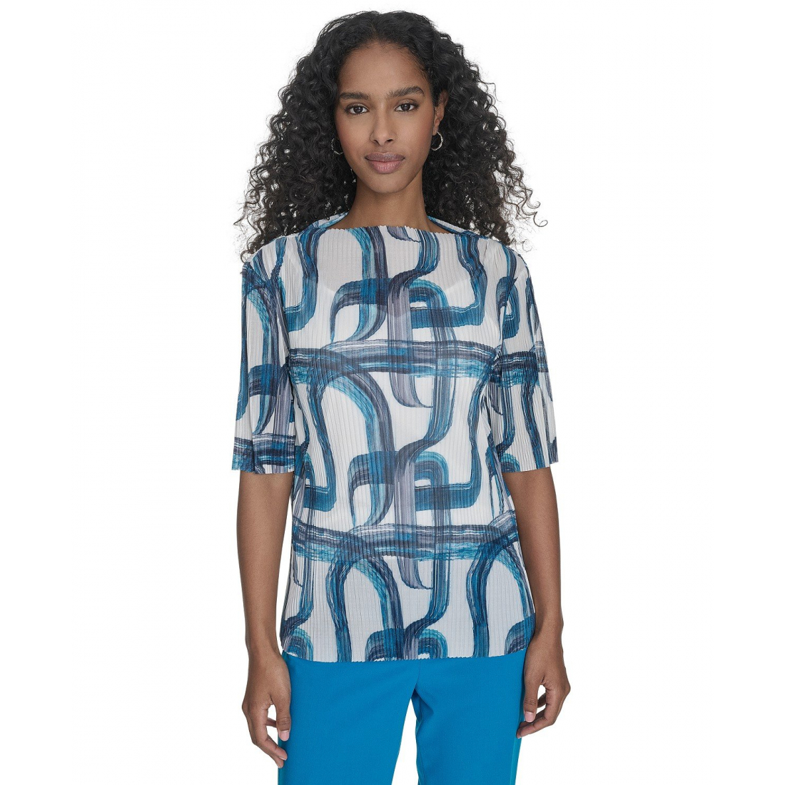 Femmes's 'Printed Mesh' Blouse