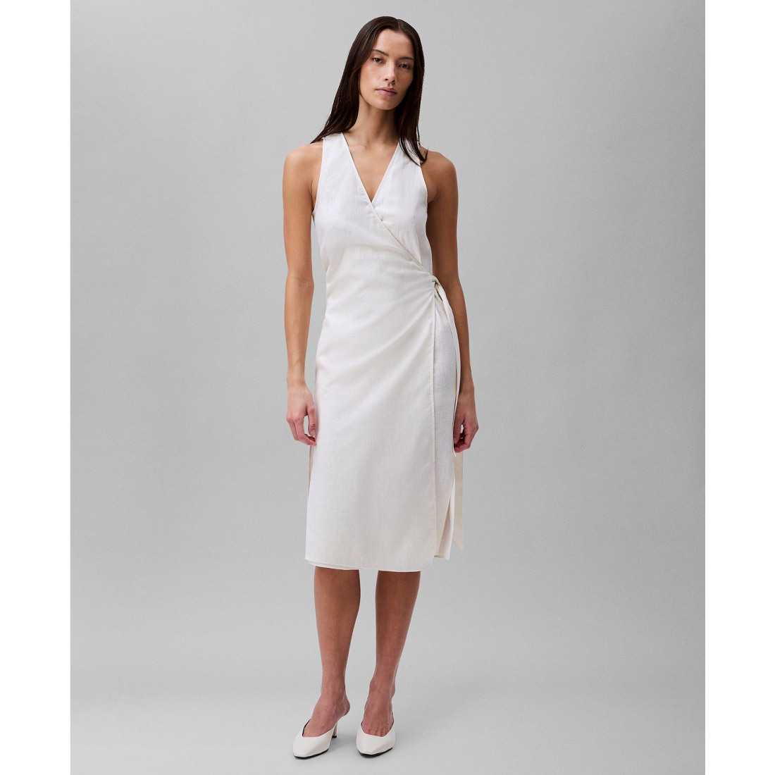 Femmes's 'Sleeveless Wrap' Robe Midi