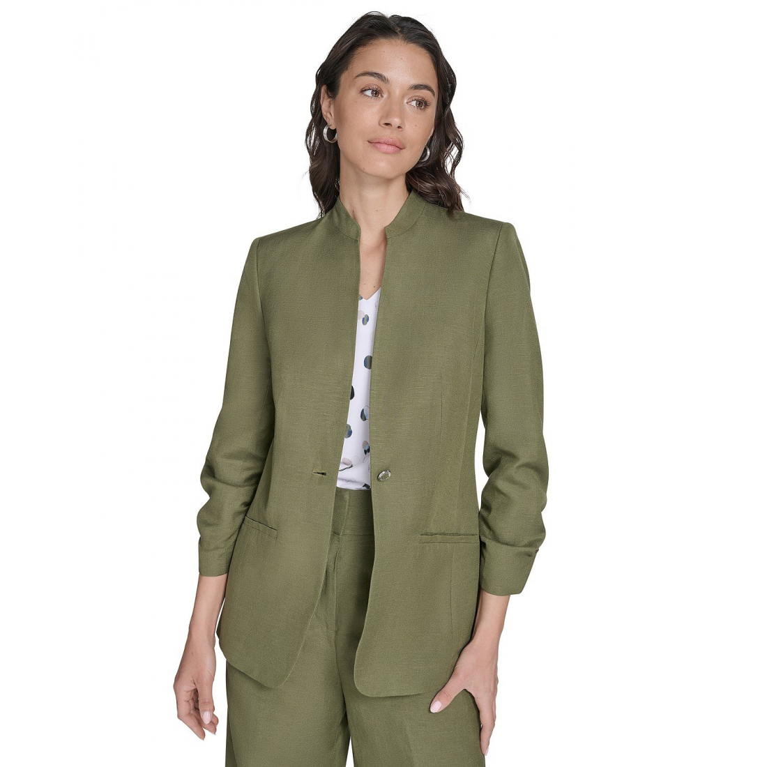 Femmes's 'Stand-Collar 3/4-Sleeve' Blazer
