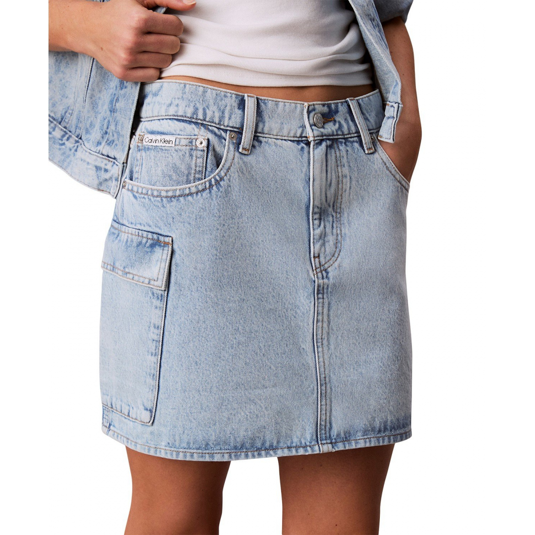 Women's 'Denim Cargo' Mini Skirt