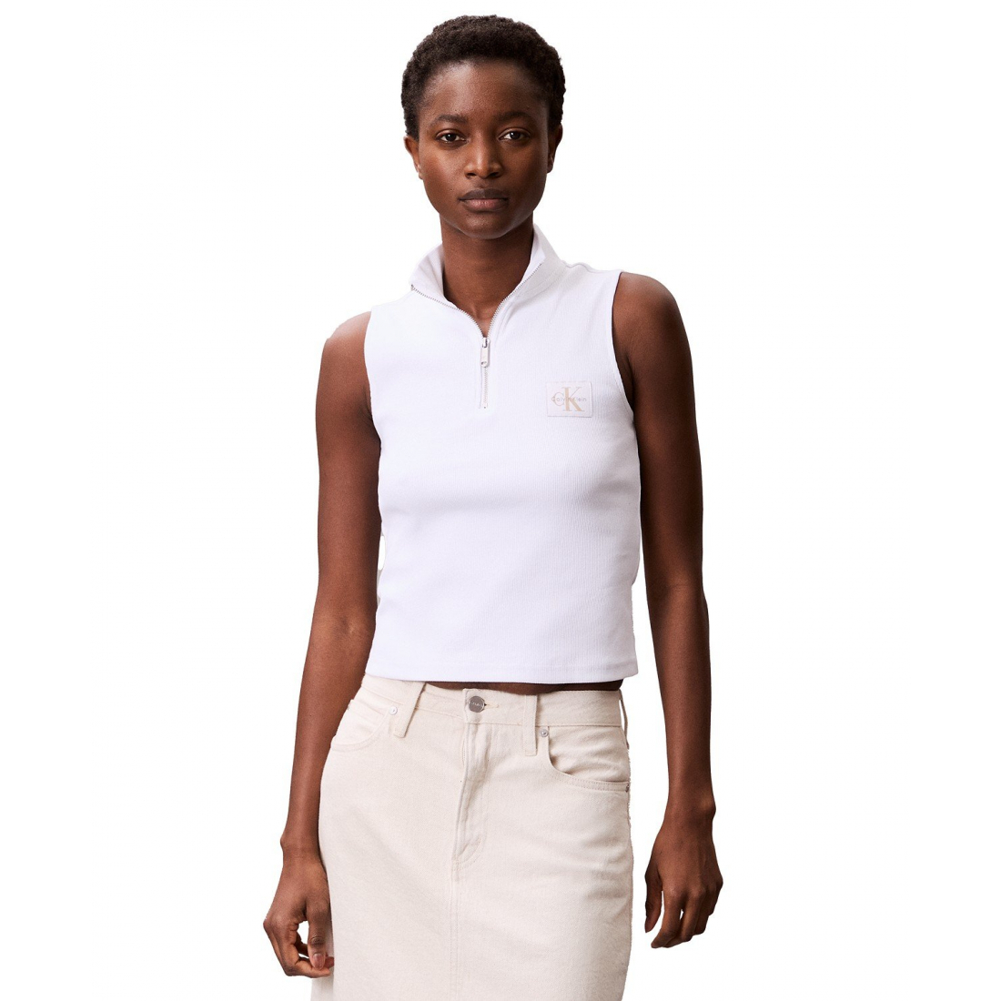 Top 'Sleeveless Quarter Zip' pour Femmes