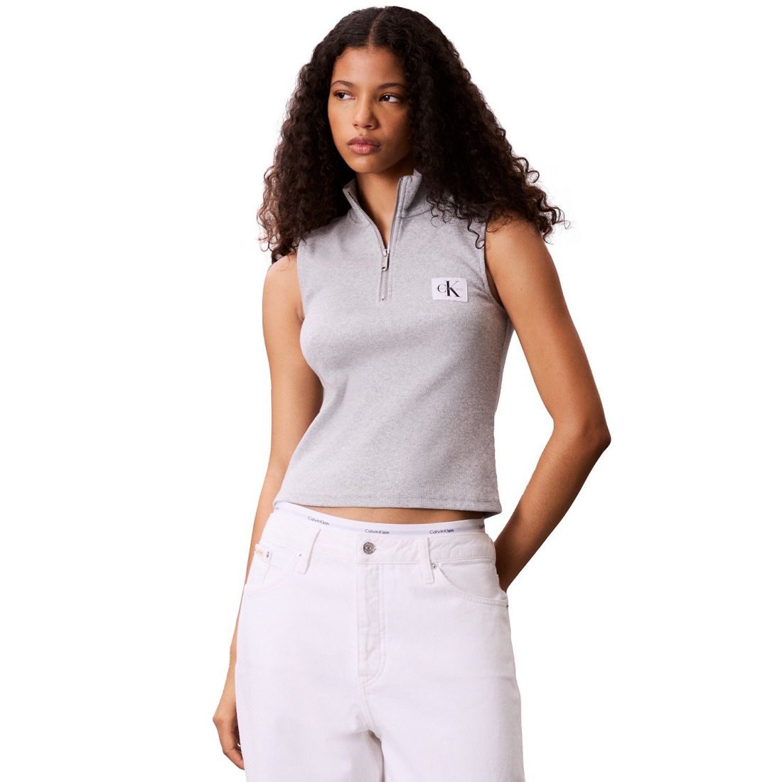 Top 'Sleeveless Quarter Zip' pour Femmes