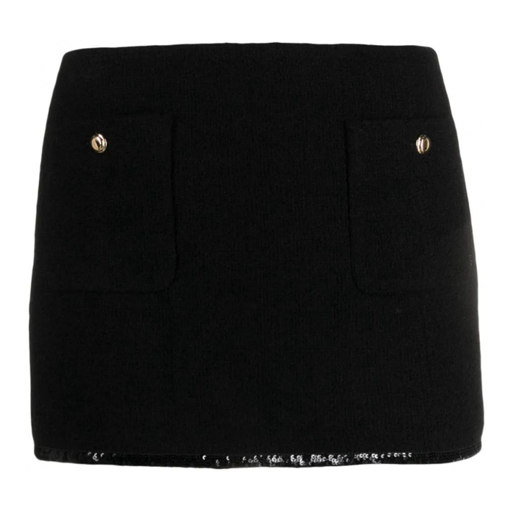 Mini Jupe 'Sequin-Trim Knitted' pour Femmes