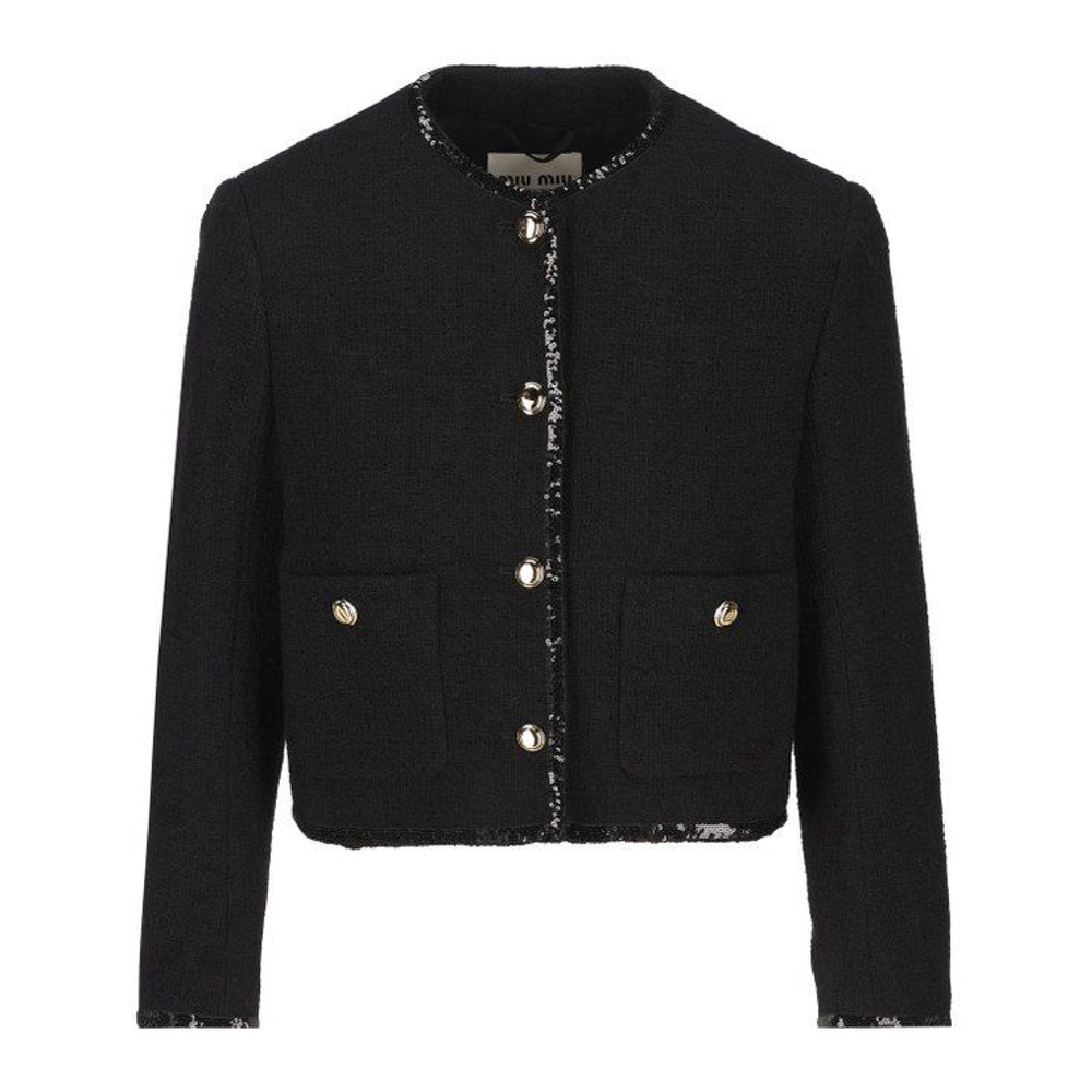 Veste 'Crewneck Button-Up' pour Femmes