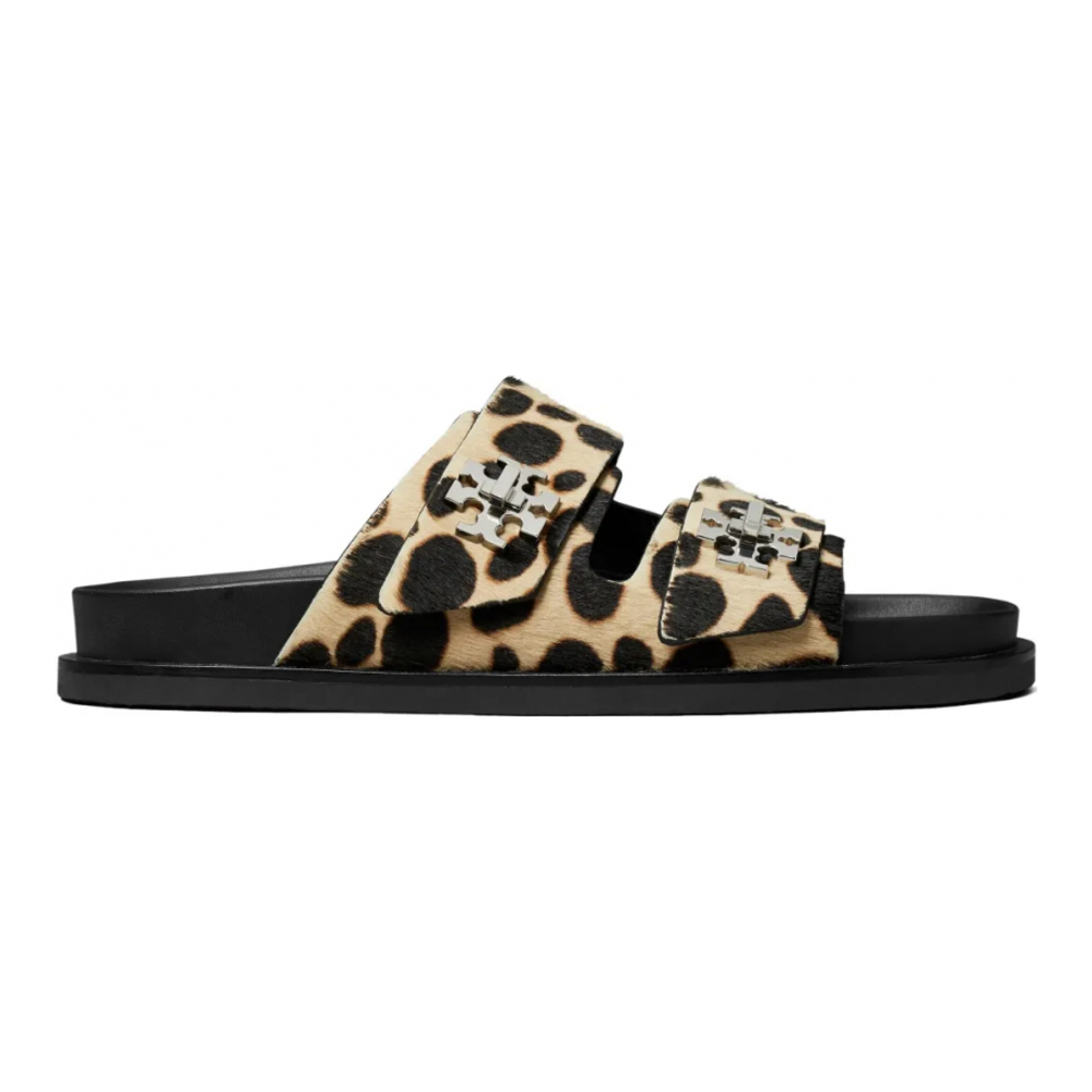 Sandales plates 'Turnlock Sport Leopard-Print' pour Femmes