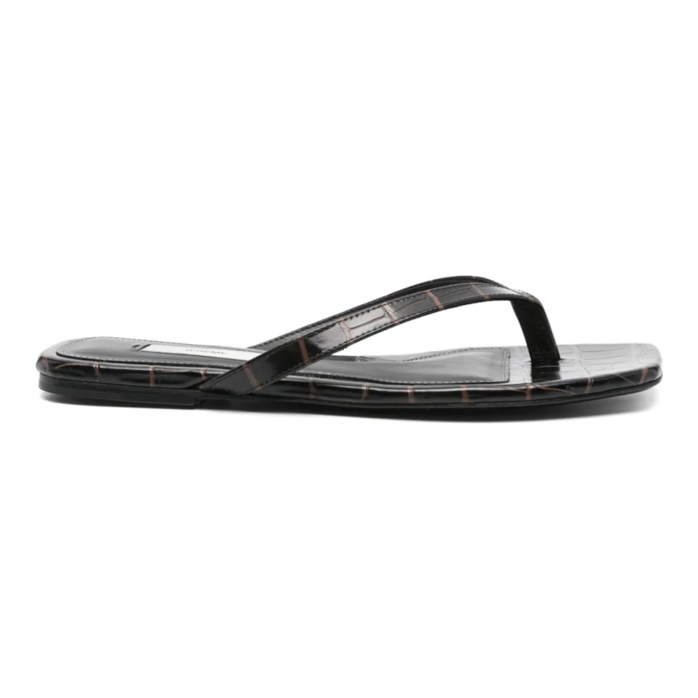 Women's 'Crocodile-Embossed' Flip Flops