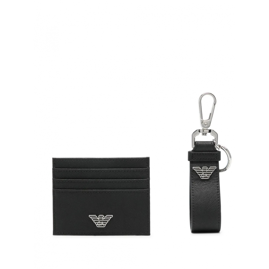 Men's 'Logo-Plaque' Wallet & Keychain set
