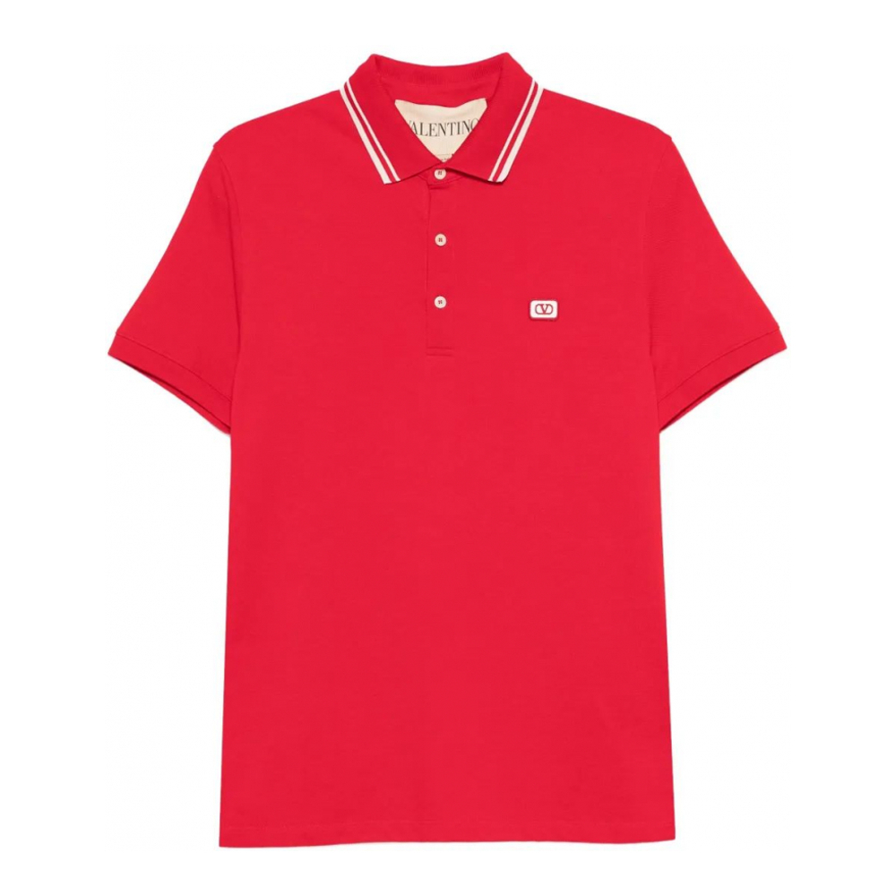 Polo 'Striped-Collar' pour Hommes