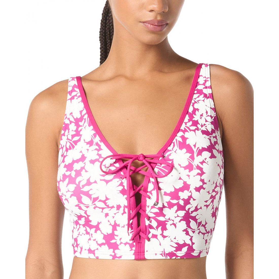 Haut de bikini 'Printed Lace-Up V-Neck' pour Femmes