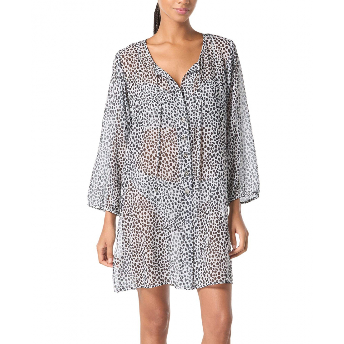 Tunique 'Chiffon Button-Front' pour Femmes