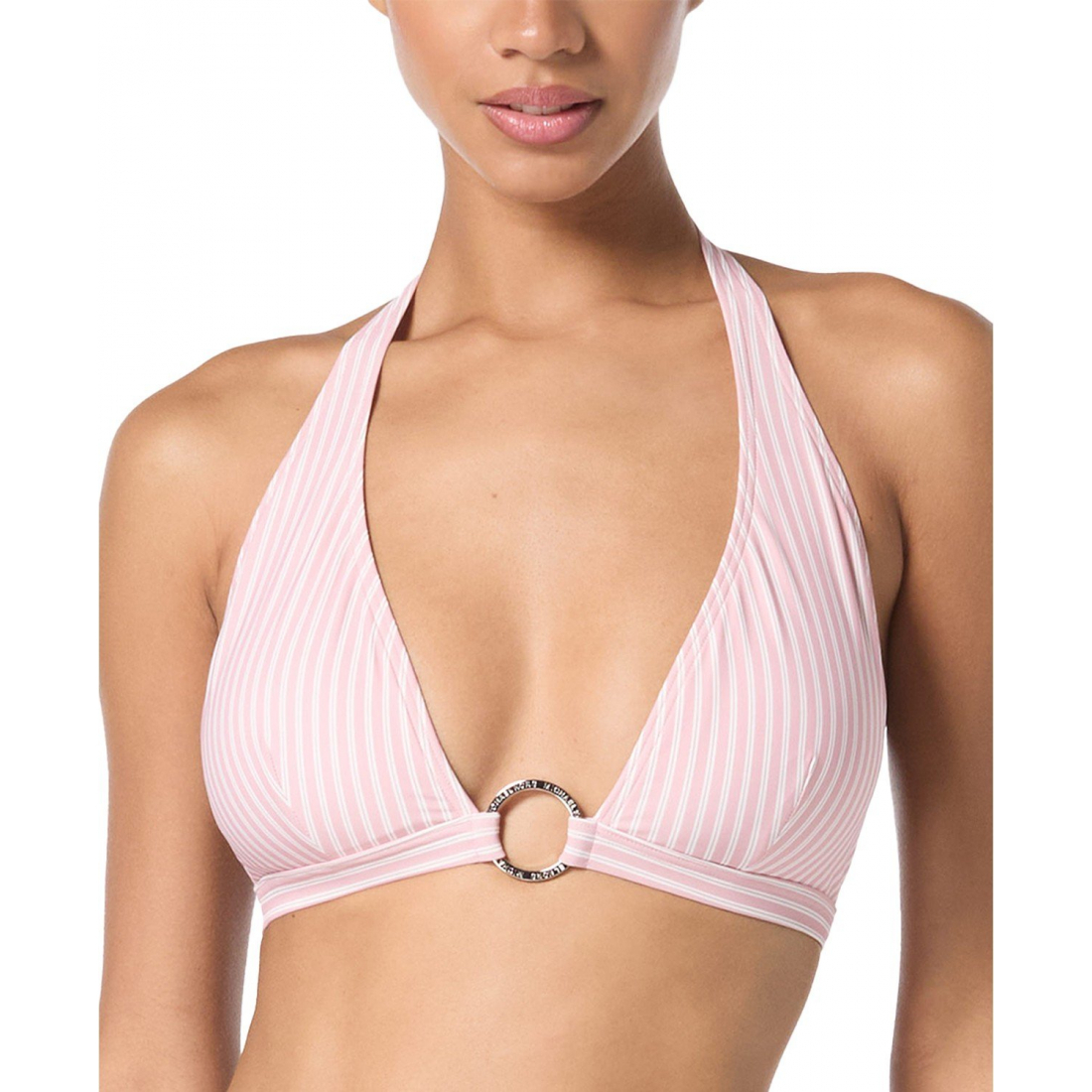 Haut de bikini 'Striped Logo-Ring Halter' pour Femmes