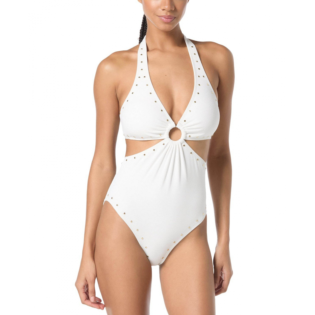 Maillot de bain 'Crepe Ring Halter Cut-Out' pour Femmes