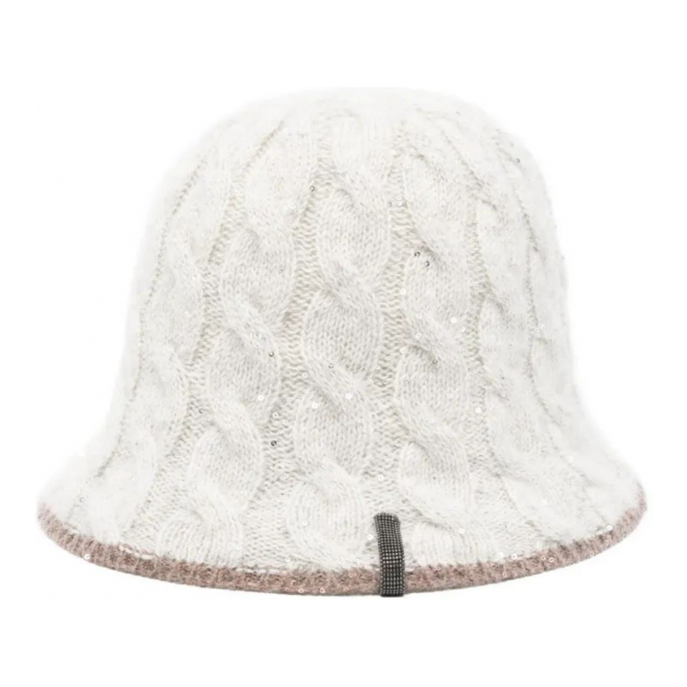 Chapeau 'Cable-Knit Sequined' pour Femmes