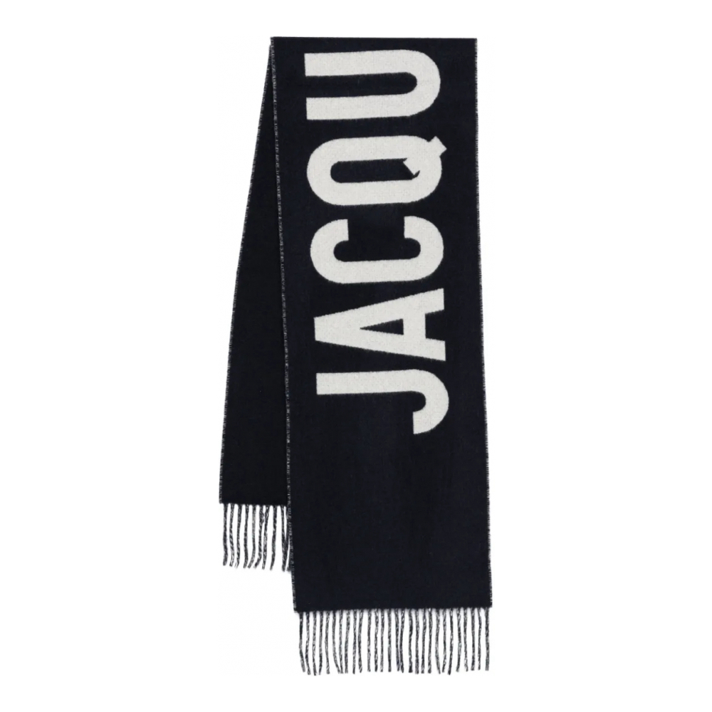 Écharpe en laine 'Logo-Embroidered' pour Hommes