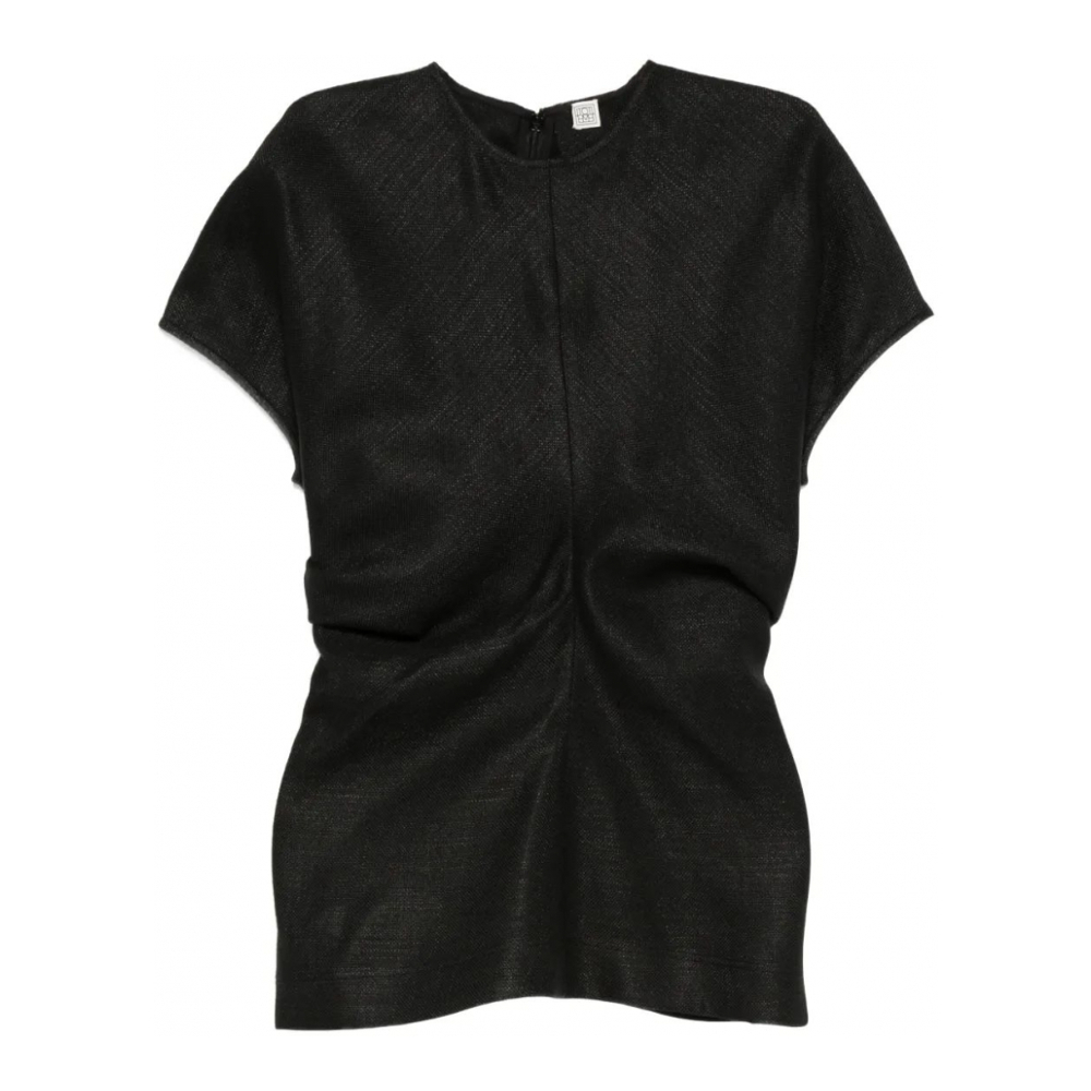 Top à manches courtes 'Ruched-Waist' pour Femmes