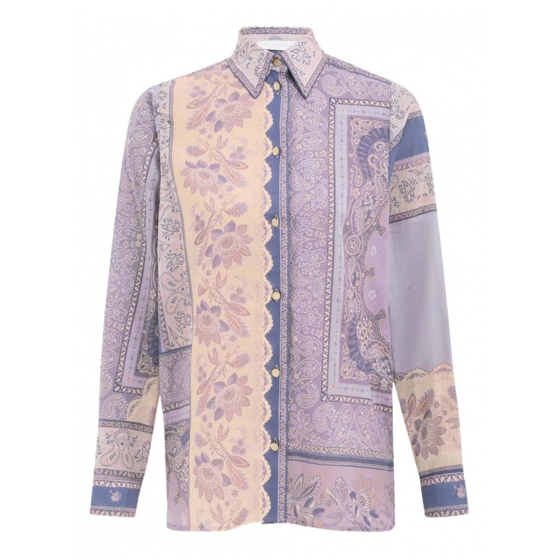 Chemise 'Mix-Print Button-Up' pour Femmes