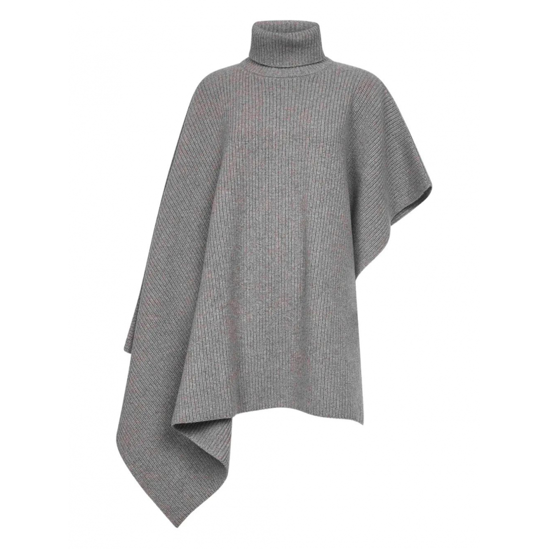 Poncho 'Ribbed Turtleneck Asymmetric' pour Femmes