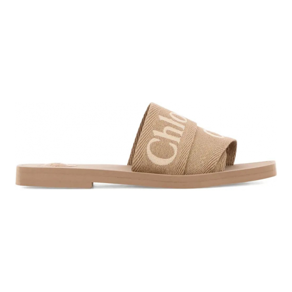 Sandales plates 'Woody Logo-Jacquard' pour Femmes