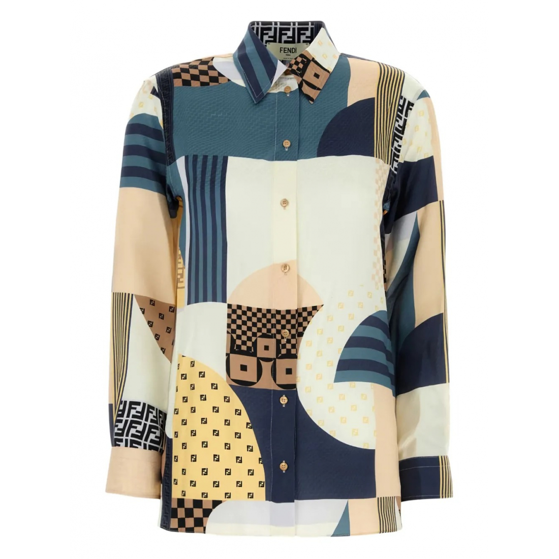 Chemise 'Geometric-Print' pour Femmes