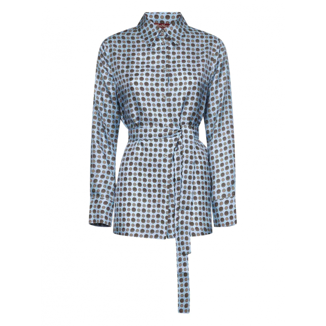 Chemise 'Geometric-Print Tie-Belt' pour Femmes