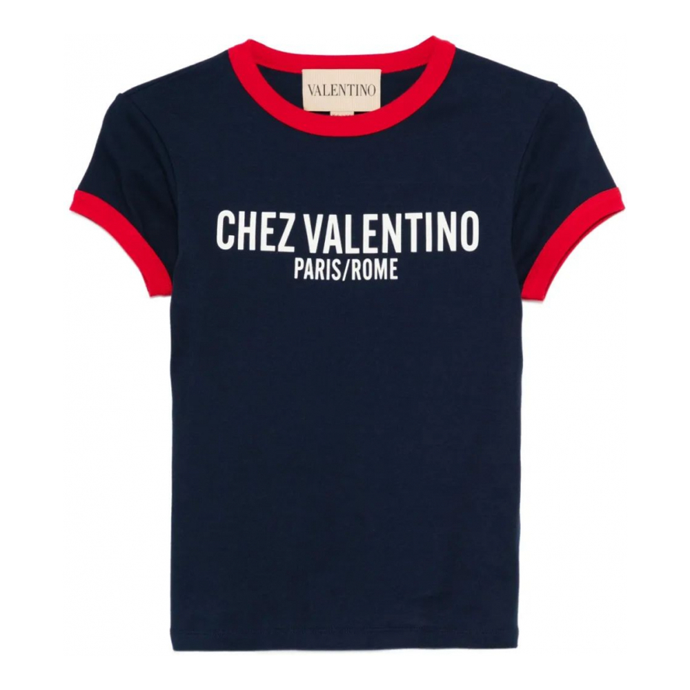 Women's 'Chez Paris Rome-Print' T-Shirt