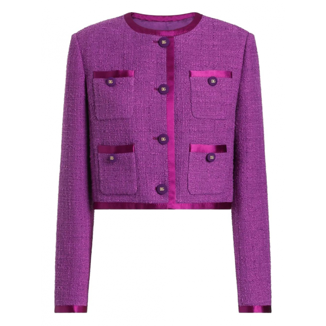 Veste courte 'Rachel Tweed Single-Breasted' pour Femmes